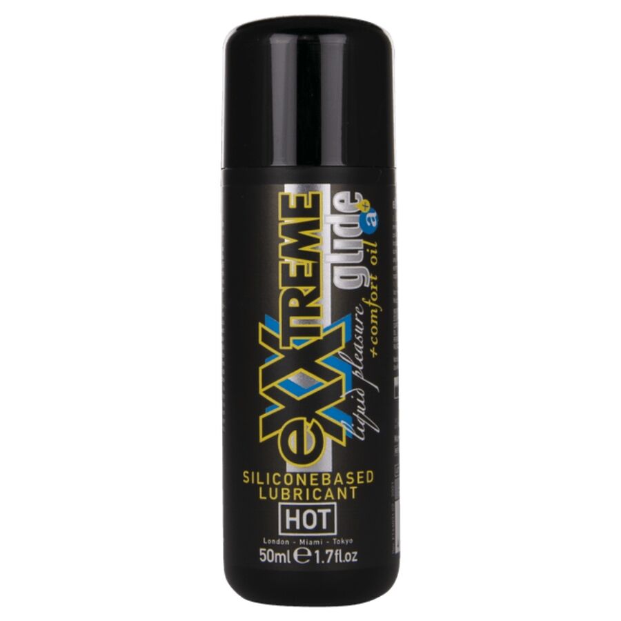 HOT - EXXTREME GLIDE LUBRIFICANTE A BASE DI SILICONE + OLIO COMFORT A+ 50 ML Hot