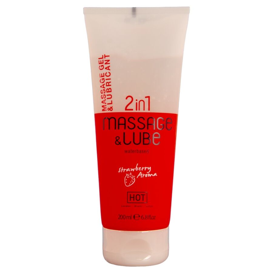 HOT - MASSAGE & GLIDE GEL 2IN1 FRAGOLA 200 ML Hot