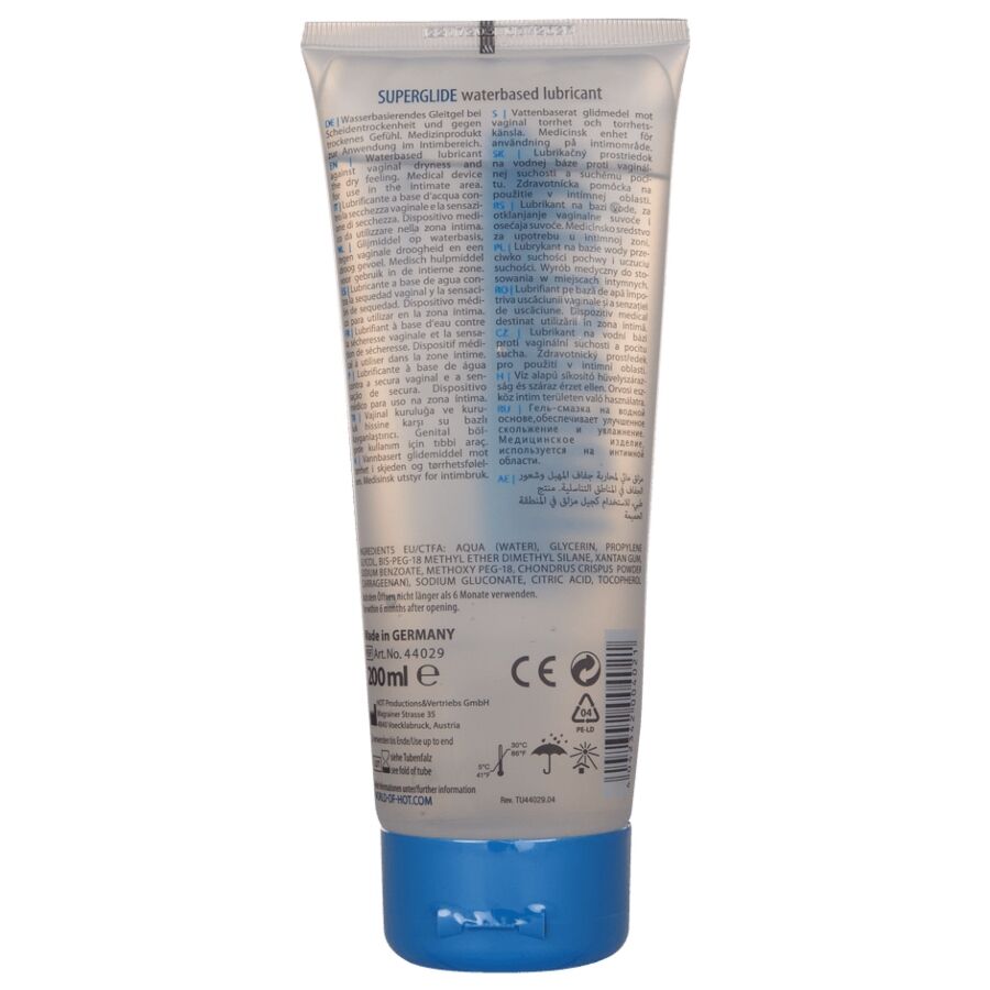 HOT - SUPERGLIDE LIQUID PLEASURE LUBRIFICANTE A BASE D'ACQUA 200 ML Hot