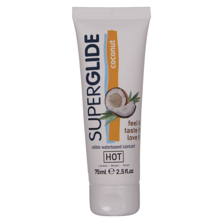 HOT - SUPERGLIDE LUBRIFICANTE COMMESTIBILI A BASE D'ACQUA DI COCCO 75 ML Hot