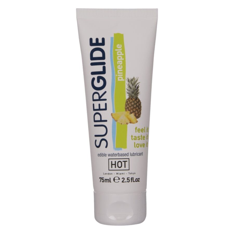 HOT - SUPERGLIDE LUBRIFICANTE COMMESTIBILI A BASE D'ACQUA ANANAS 75 ML Hot