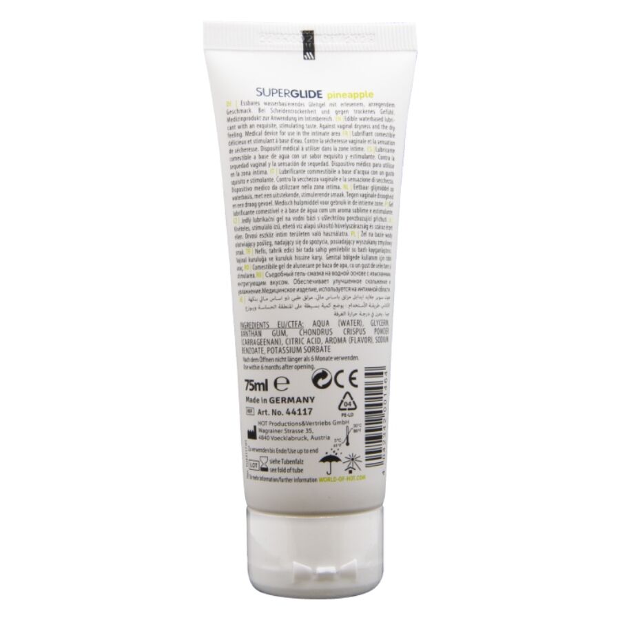 HOT - SUPERGLIDE LUBRIFICANTE COMMESTIBILI A BASE D'ACQUA ANANAS 75 ML Hot