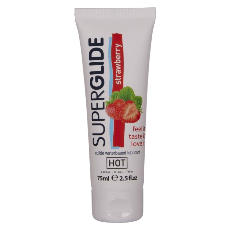 HOT - SUPERGLIDE LUBRIFICANTE COMMESTIBILI A BASE D'ACQUA FRAGOLA 75 ML Hot