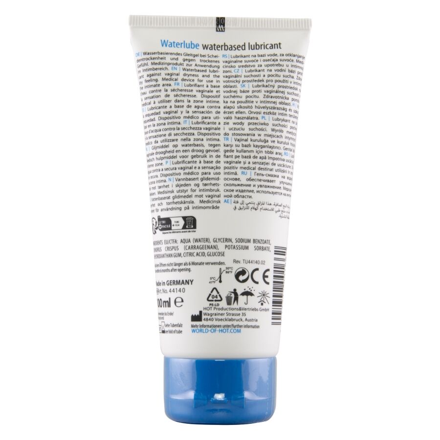 HOT - LUBRIFICANTE AD ACQUA A BASE D'ACQUA DI SORGENTE 100 ML Hot