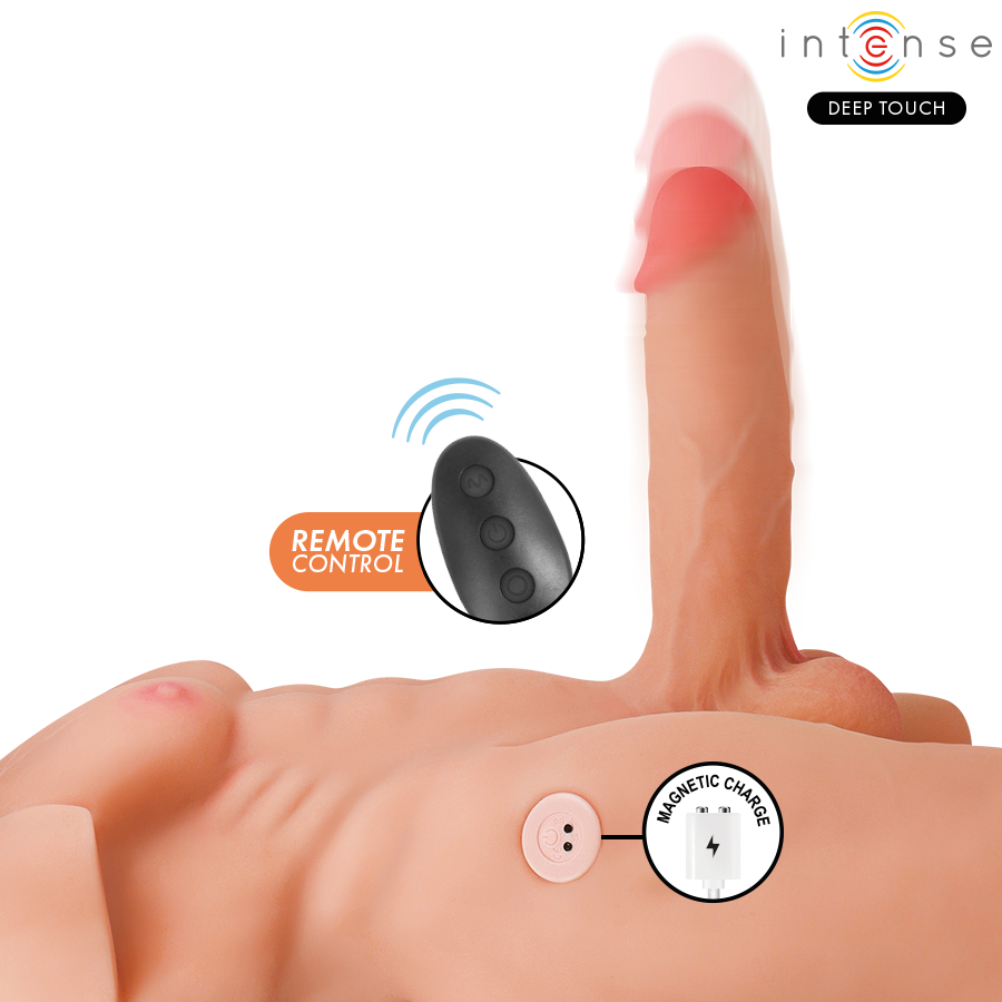 INTENSE DEEP TOUCH - MARTY TORSO CON ANO E DILDO REALISTICO CON SPINTA E VIBRAZIONE, TELECOMANDO, 6,2 KG Intense Bodies & Masturbators