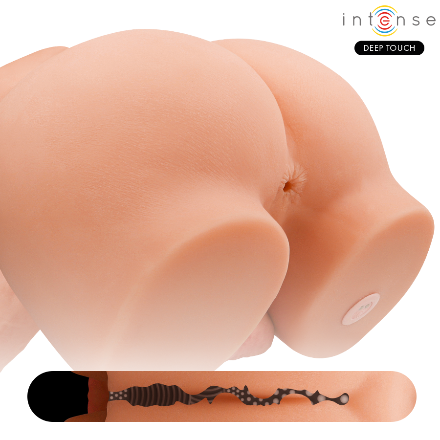 INTENSE DEEP TOUCH - TORSO RICHIE CON ANO E DILDO REALISTICO CON TELECOMANDO A SPINTA E VIBRAZIONE 4,7 KG Intense Bodies & Masturbators