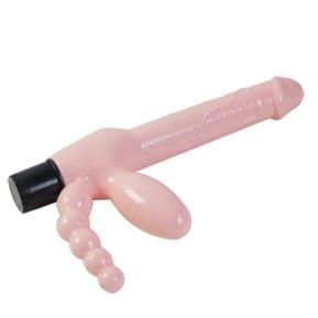 BAILE - IMBRAGATURA SENZA CORDA TPR CON VIBRAZIONE E STIMOLAZIONE ANALE 25.4 CM Baile