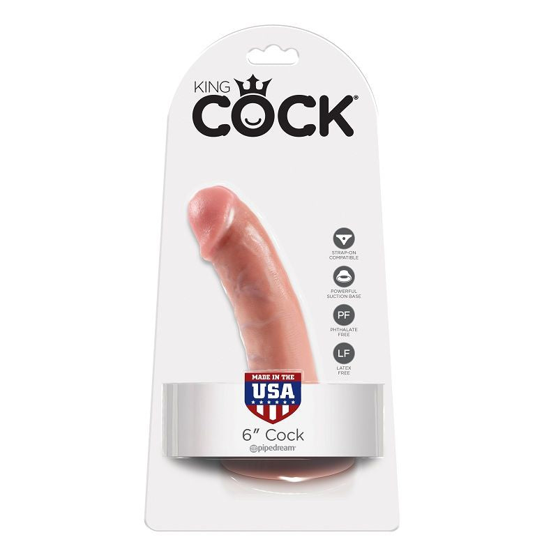 KING COCK - 6 DILDO FLESH 15.2 CM King Cock