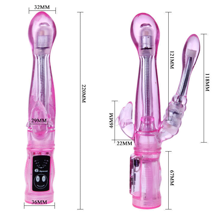 BAILE - VIBRATORE FLESSIBILE CON STIMOLATORE ANALE Baile Vibrators