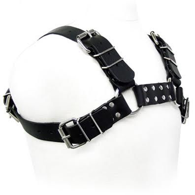 LEATHER BODY - IMBRACATURA PER BULL DOG NERA Leather Body