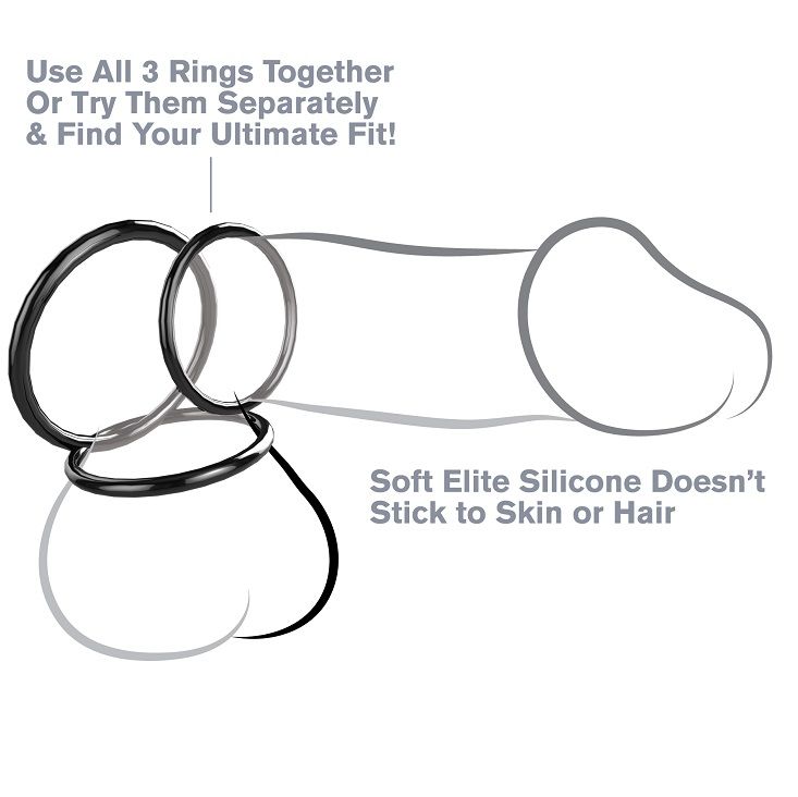 FANTASY C-RINGZ - SET 3 ANELLI STAMINA IN SILICONE Fantasy C-Ringz