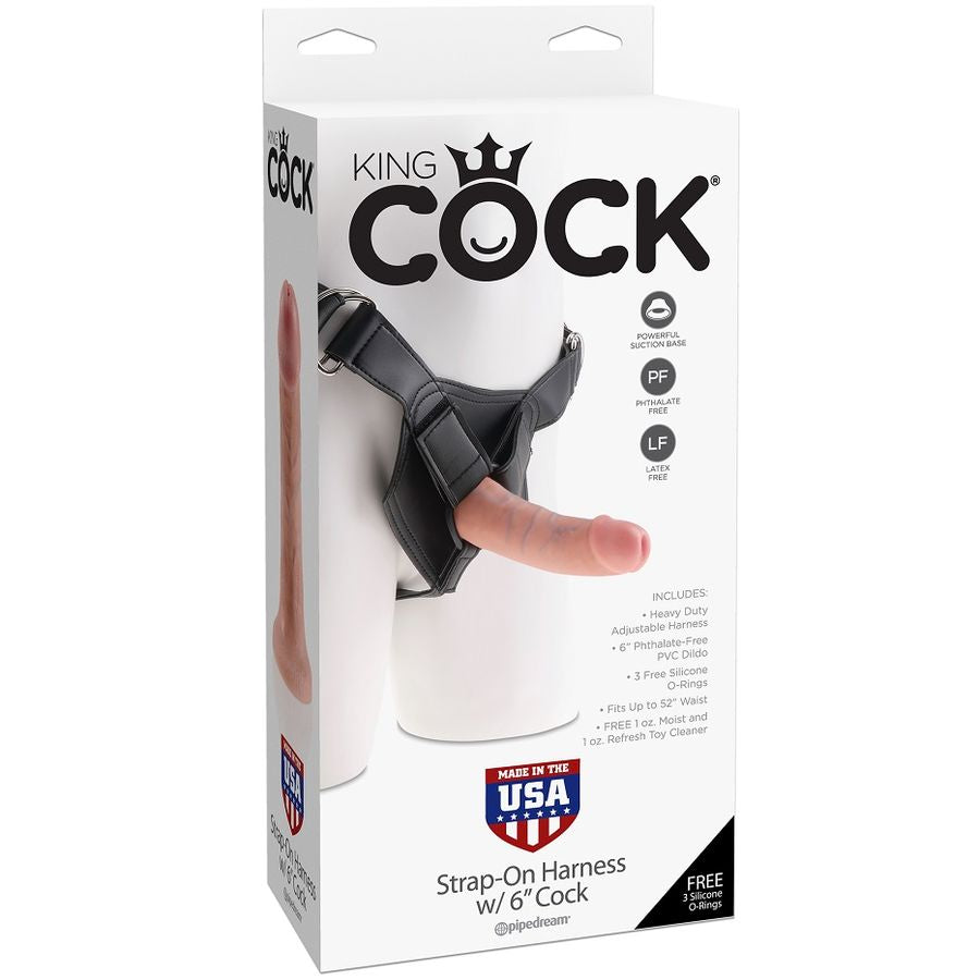 KING COCK - IMBRACATURA PER CAZZO KING CON PENE REALISTICO 15,20 CM King Cock
