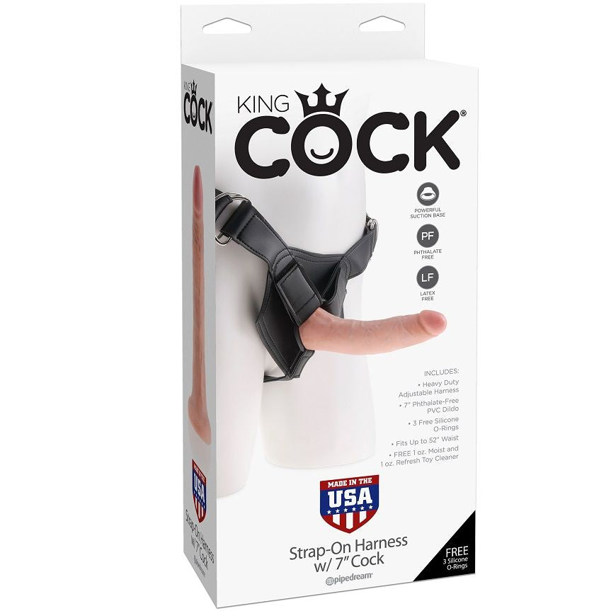 KING COCK - IMBRACATURA PER CAZZO KING CON PENE REALISTICO 17,8 CM King Cock
