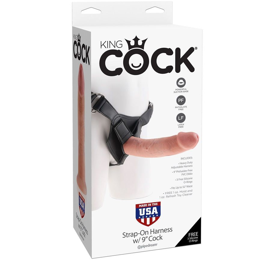 KING COCK - IMBRACATURA PER CAZZO KING CON PENE NATURALE REALISTICO 22,9 CM King Cock
