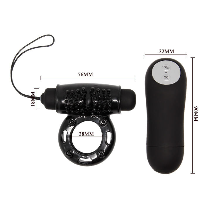 BAILE - TELECOMANDO RING NERO 20V Baile For Him