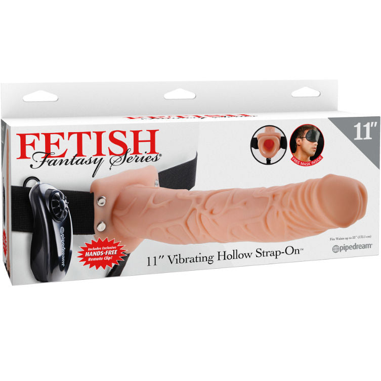 FETISH FANTASY SERIES - SERIES 11 HOLLOW STRAP-ON VIBRANTE CON SFERE 27.9CM CARNE Fetish Fantasy Series