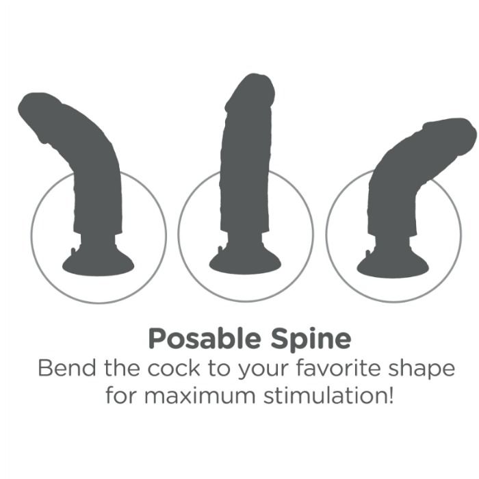 KING COCK - DILDO VIBRATORE 20.32 CM NATURALE King Cock