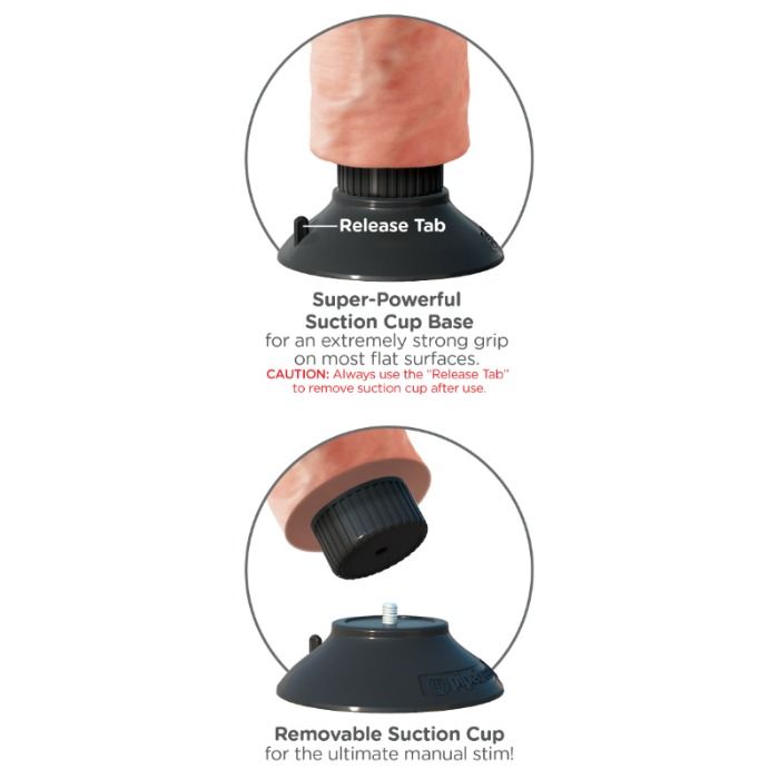 KING COCK - DILDO VIBRATORE CON TESTICOLI 17.78 CM NATURALE King Cock