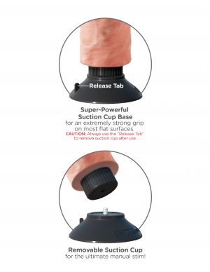 KING COCK - DILDO VIBRATORE 20.32 CM NATURALE King Cock