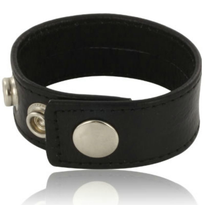 LEATHER BODY - CINTURINO PER PENE IN PELLE NERA REGOLABILE Leather Body