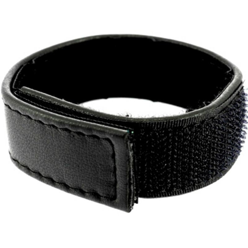 LEATHER BODY - CINTURINO IN PELLE REGOLABILE CON VELCRO PER PENE NERO Leather Body
