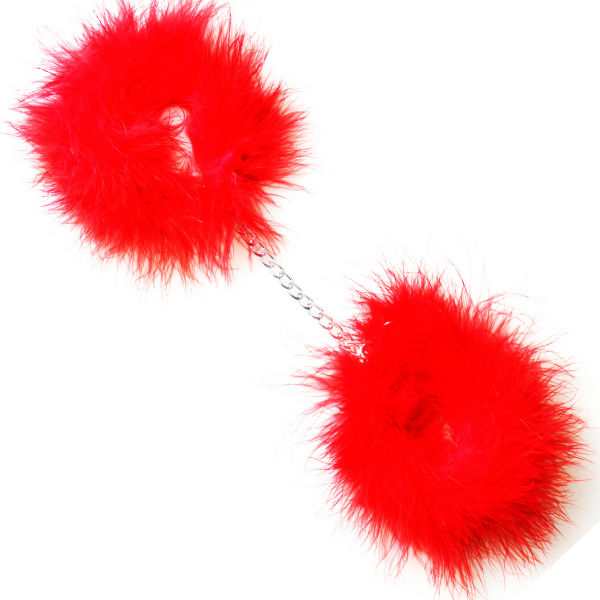 GIOCO SEGRETO - MANETTE MARABOU ROSSO Secretplay 100% Fetish