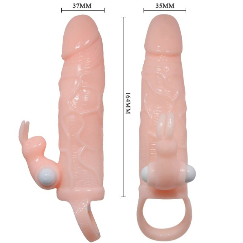 BAILE - COPERTURA PENE UOMO CORAGGIOSO CON CONIGLIO E CARNE DOPPIO MOTORE 16.5 CM Baile For Him