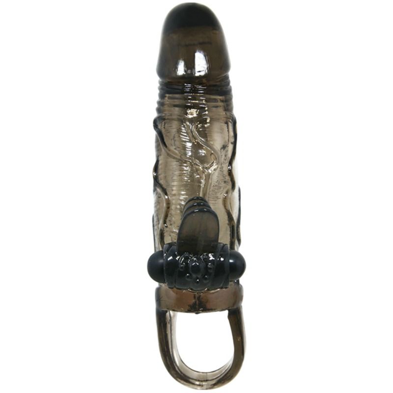 BAILE - COPRI PENE BRAVE MAN CON CLIT E STIMOLAZIONE ANALE DOPPIO BULLET NERO 16.5 CM Baile For Him