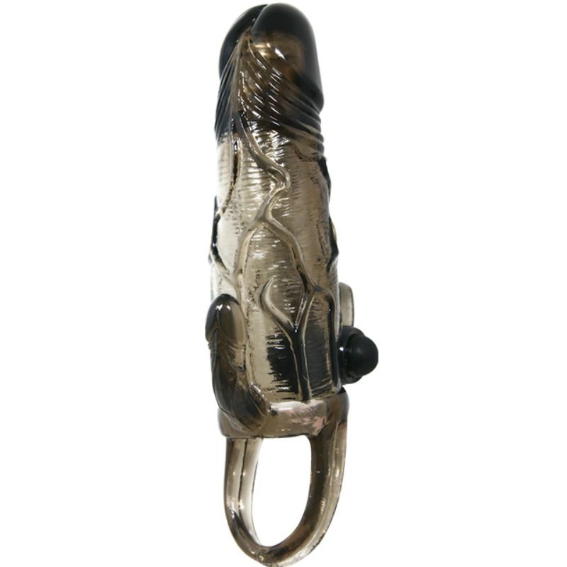 BAILE - COPRI PENE BRAVE MAN CON CLIT E STIMOLAZIONE ANALE DOPPIO BULLET NERO 16.5 CM Baile For Him