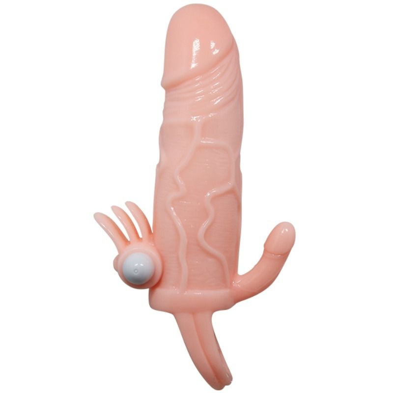 BAILE - COPERTURA PENE UOMO CORAGGIOSO CON CLITITO E CARNE PER STIMOLAZIONE ANALE 16.5 CM Baile For Him