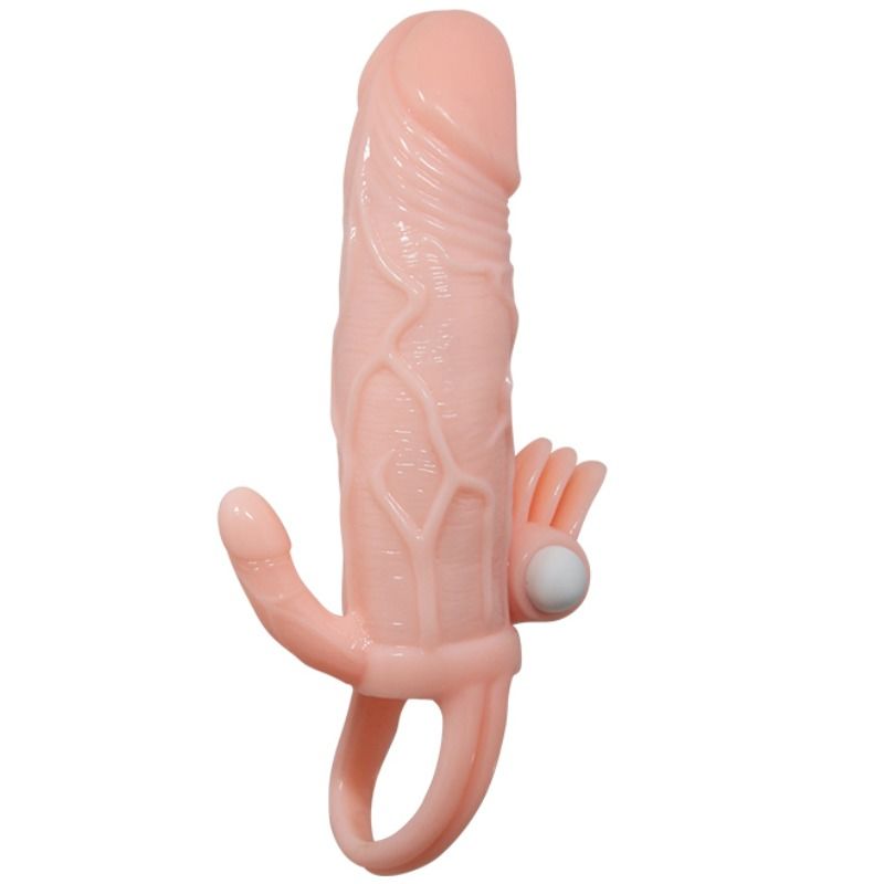 BAILE - COPERTURA PENE UOMO CORAGGIOSO CON CLITITO E CARNE PER STIMOLAZIONE ANALE 16.5 CM Baile For Him