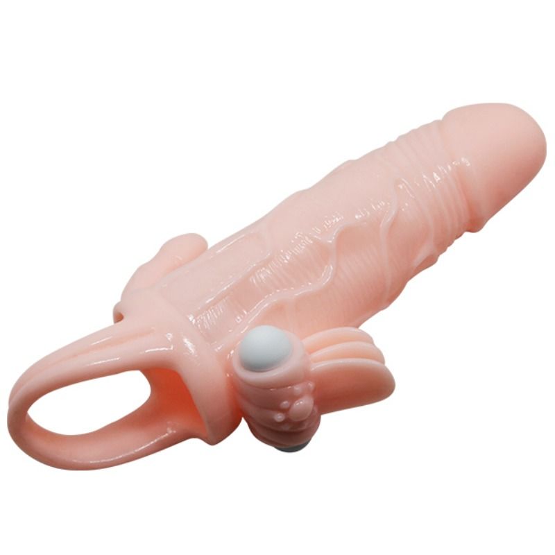 BAILE - COPERTURA PENE UOMO CORAGGIOSO CON CLITITO E CARNE PER STIMOLAZIONE ANALE 16.5 CM Baile For Him