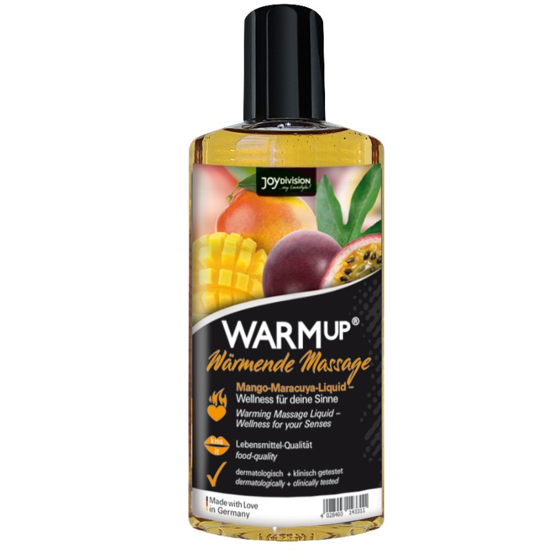JOYDIVISION AQUAGLIDE - OLIO DA MASSAGGIO RISCALDANTE MANGO E MARACUYA 150 ML Joydivision Aquaglide