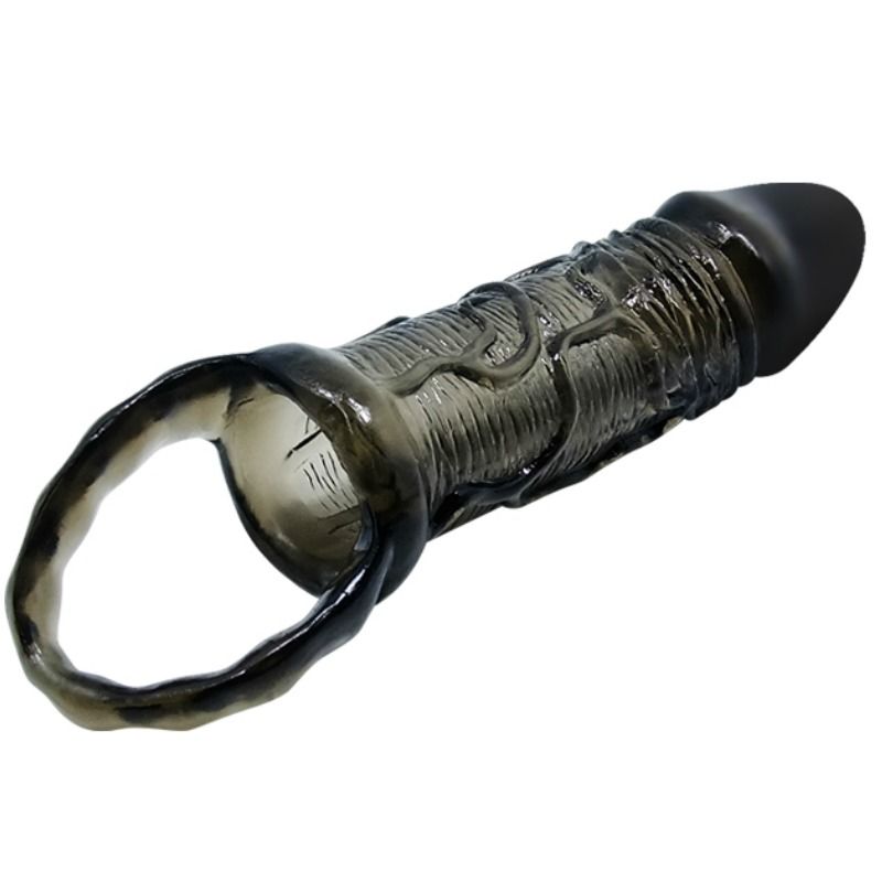 BAILE - COPERTURA ESTENSORE PENE CON CINTURINO PER TESTICOLI NERO 13.5 CM Baile For Him