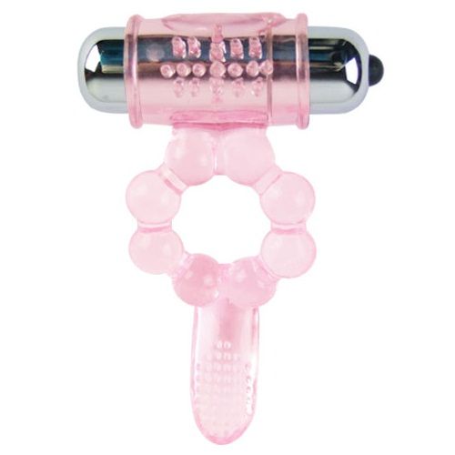 BAILE - ANELLO IN SILICONE 10 RITMI DI LINGUA CON VIBRAZIONE ROSA Baile For Him
