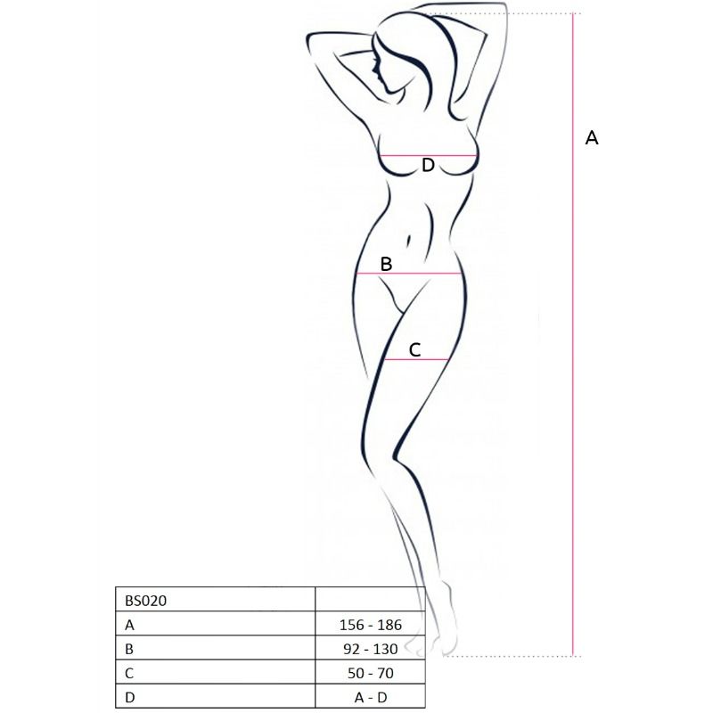 PASSION - WOMAN BS020 BODYSTOCKING NERO TAGLIA UNICA Passion Woman Bodystockings