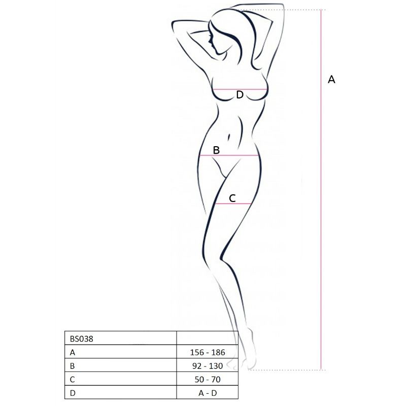 PASSION - WOMAN BS038 BODYSTOCKING ROSSO TAGLIA UNICA Passion Woman