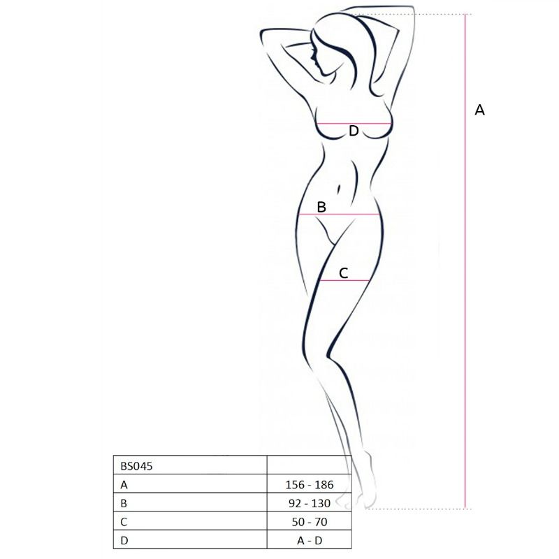 PASSION - DONNA BS045 BODYSTOCKING NERO TAGLIA UNICA Passion Woman