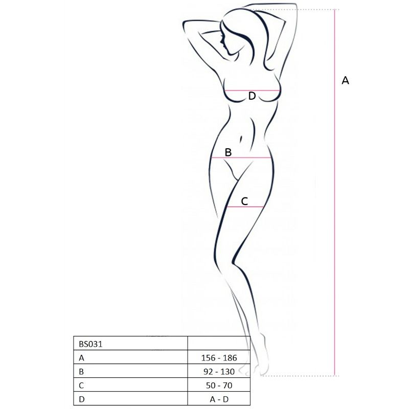 PASSION - DONNA BS031 BODYSTOCKING BIANCO TAGLIA UNICA Passion Woman Bodystockings