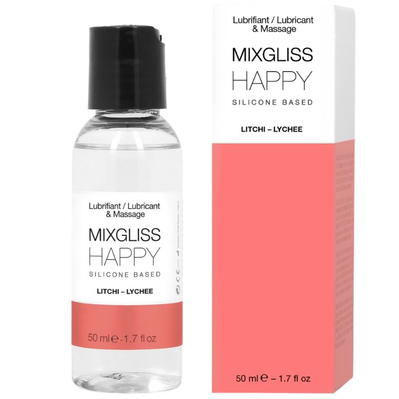 MIXGLISS - LUBRIFICANTE SILICONE HAPPY LITCHI 50 ML Mixgliss