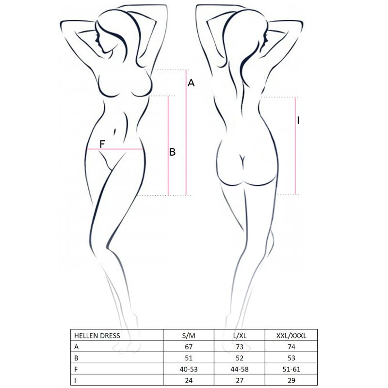 PASSION - DONNA ABITO HELLEN E PERIZOMA TAGLIA L/XL Passion Woman Sets