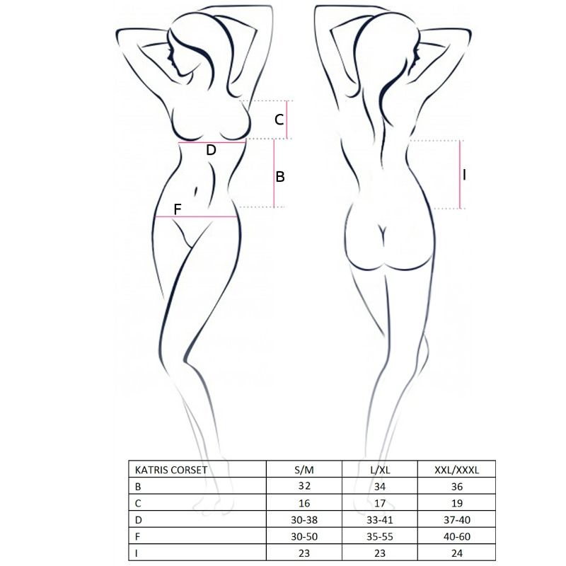 PASSION - WOMAN KATRISS CORSETTO NERO TAGLIA S/M Passion Woman Corsets