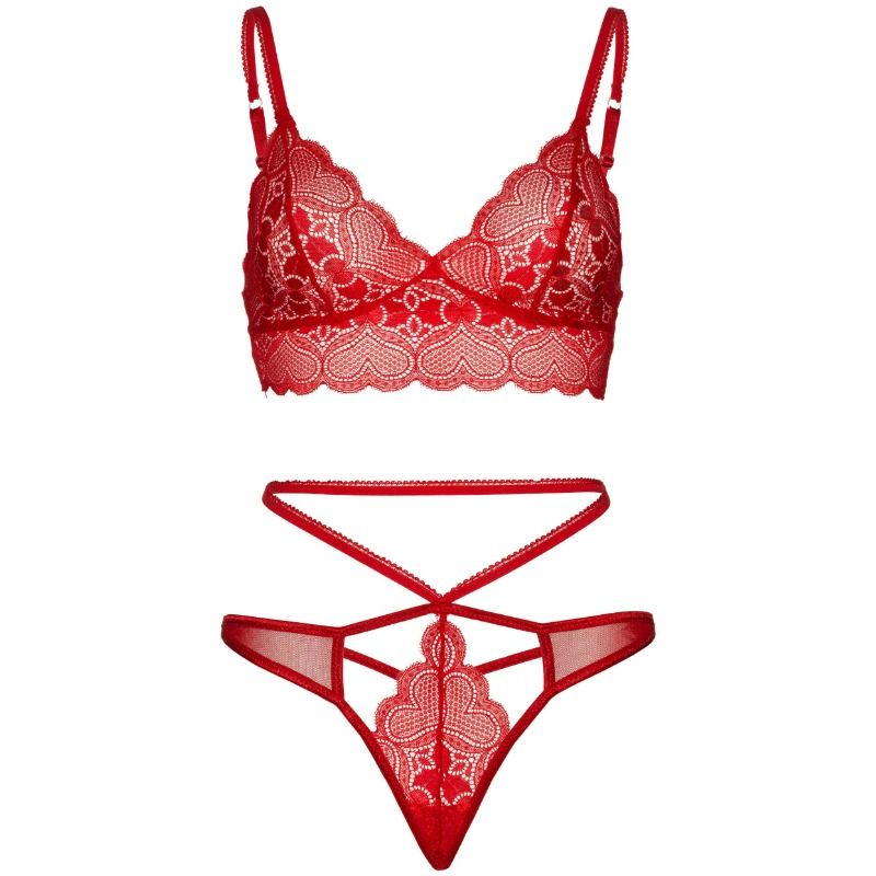 LEG AVENUE - SET 2 PEZZI BRALETTE E PERIZOMA IN PIZZO M/L Leg Avenue Sets