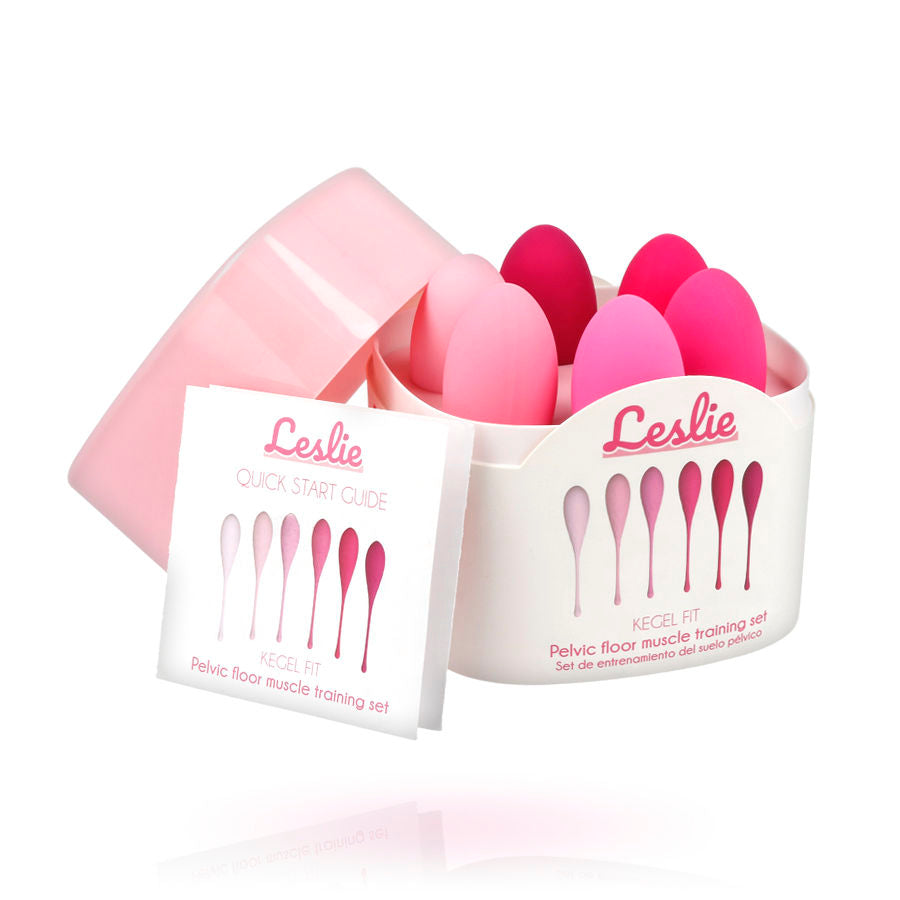 LESLIE - SET PER ALLENAMENTO MUSCOLI PELVICI KEGEL FIT 6 PEZZI Leslie