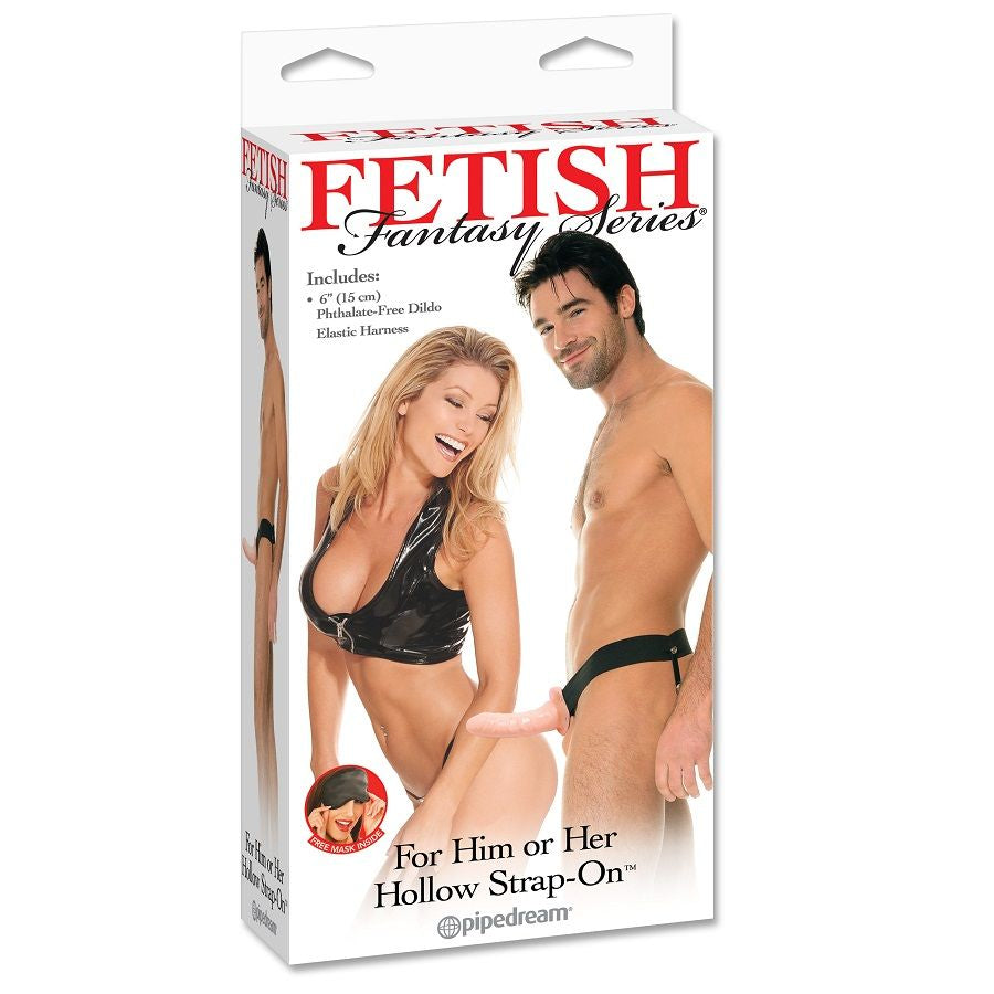 FETISH FANTASY SERIES - PETTORINA CAVA REGOLABILE FLESH STRAP ON 15 CM Fetish Fantasy Series