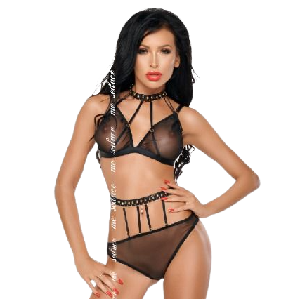ME-SEDUCE - DOTTY SET DUE PEZZI NERO S/M ME-Seduce Set