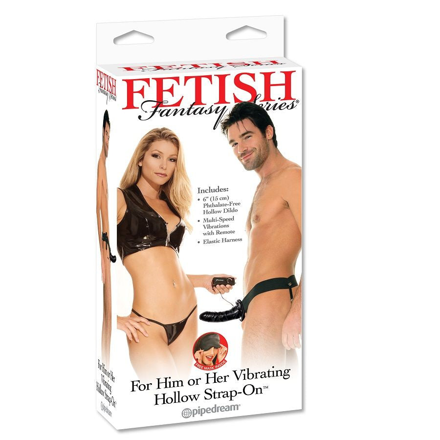 FETISH FANTASY SERIES - STRAP-ON CAVO VIBRANTE PER LEI O LUI NERO Fetish Fantasy Series