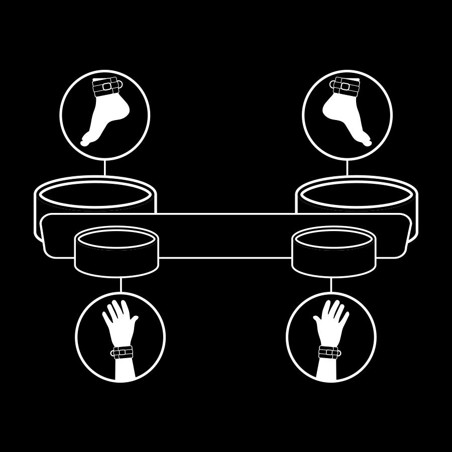 FETISH SUBMISSIVE - BARRA DI DIFFUSORE BONDAGE CON FODERA IN NOPRENE Fetish Submissive Bondage