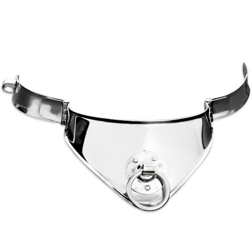 METAL HARD - COLLARE DI CONTENIMENTO RIGIDO IN METALLO CON ANELLO E LUCCHETTO 12,5 CM Metal Hard