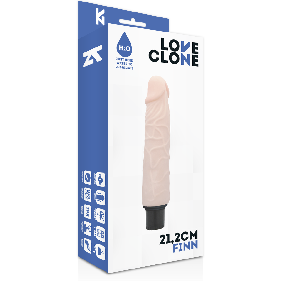 LOVECLONE - VIBRATORE AUTOLUBRIFICANTE FINN 21.2 CM -O- 3.8 CM Loveclone